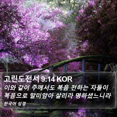 고린도전서 9:14 KOR Bible Verse Image