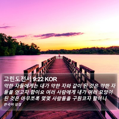 고린도전서 9:22 KOR Bible Verse Image