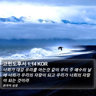 고린도후서 1:14 KOR Bible Verse Image