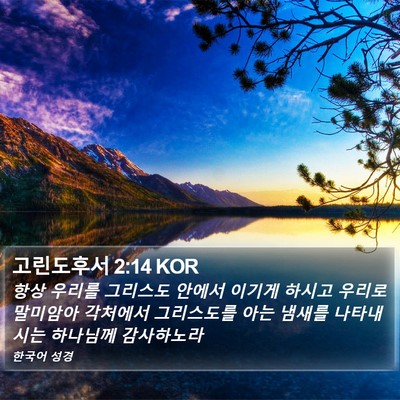 고린도후서 2:14 KOR Bible Verse Image