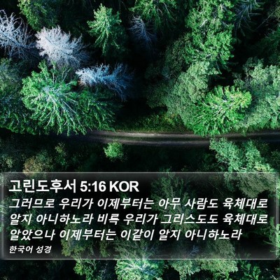 고린도후서 5:16 KOR Bible Verse Image