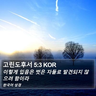 고린도후서 5:3 KOR Bible Verse Image