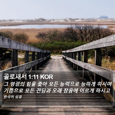 골로새서 1:11 KOR Bible Verse Image