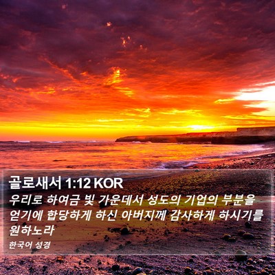 골로새서 1:12 KOR Bible Verse Image