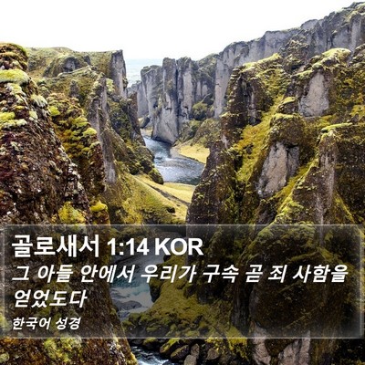 골로새서 1:14 KOR Bible Verse Image