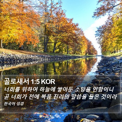 골로새서 1:5 KOR Bible Verse Image