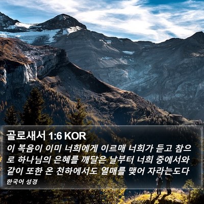 골로새서 1:6 KOR Bible Verse Image
