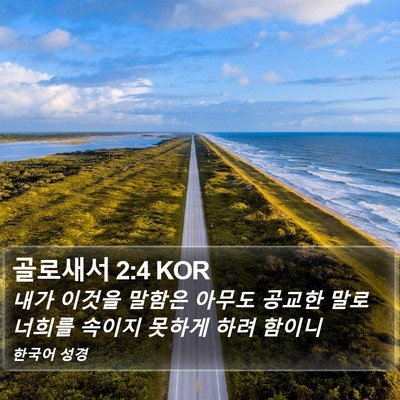 골로새서 2:4 KOR Bible Verse Image