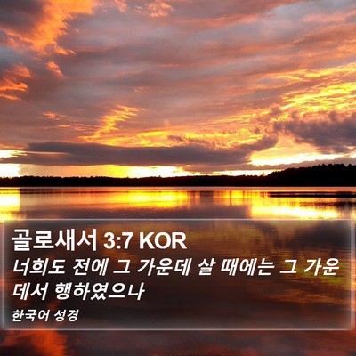골로새서 3:7 KOR Bible Verse Image