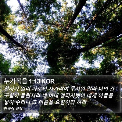 누가복음 1:13 KOR Bible Verse Image