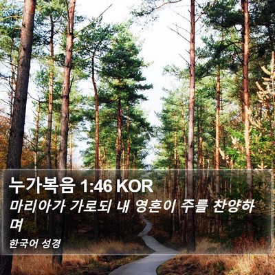 누가복음 1:46 KOR Bible Verse Image