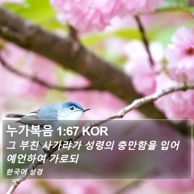 누가복음 1:67 KOR Bible Verse Image