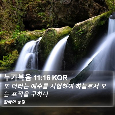 누가복음 11:16 KOR Bible Verse Image
