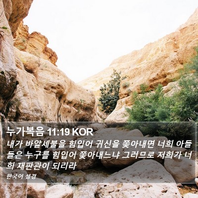 누가복음 11:19 KOR Bible Verse Image