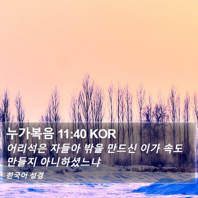 누가복음 11:40 KOR Bible Verse Image