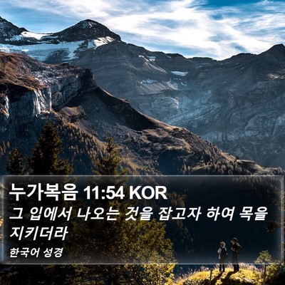 누가복음 11:54 KOR Bible Verse Image