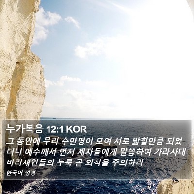 누가복음 12:1 KOR Bible Verse Image
