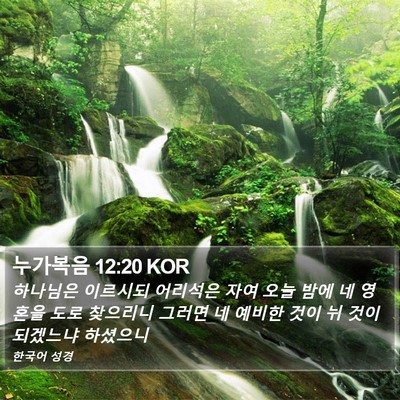 누가복음 12:20 KOR Bible Verse Image