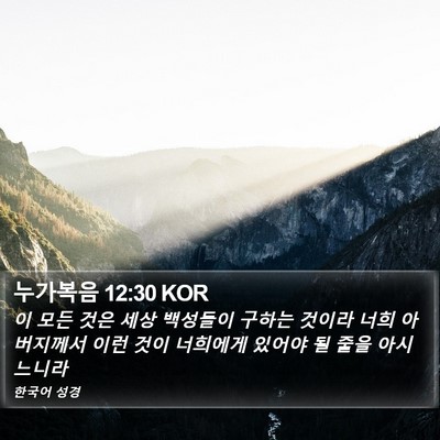 누가복음 12:30 KOR Bible Verse Image