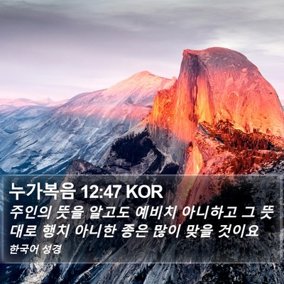 누가복음 12:47 KOR Bible Verse Image