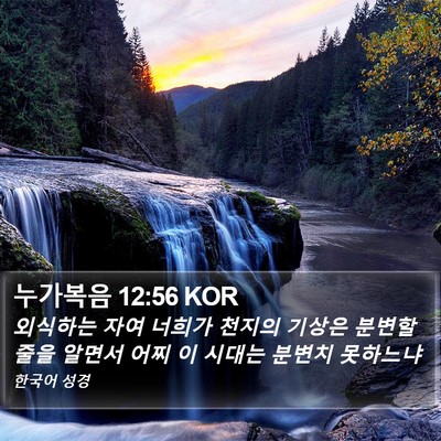 누가복음 12:56 KOR Bible Verse Image