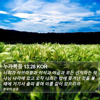 누가복음 13:28 KOR Bible Verse Image