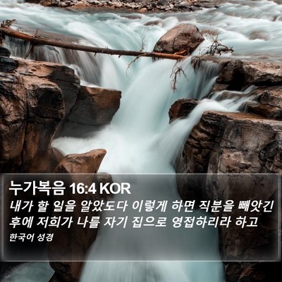 누가복음 16:4 KOR Bible Verse Image