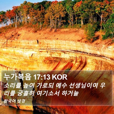 누가복음 17:13 KOR Bible Verse Image