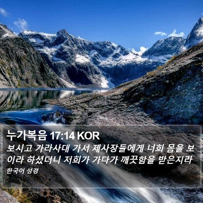 누가복음 17:14 KOR Bible Verse Image