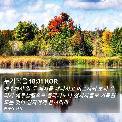 누가복음 18:31 KOR Bible Verse Image
