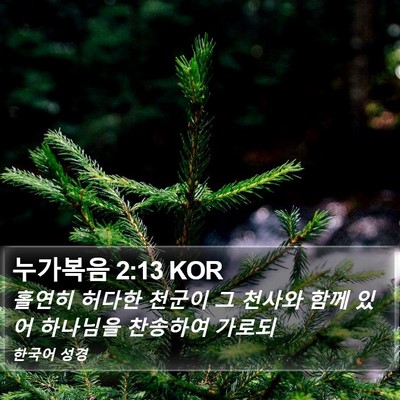 누가복음 2:13 KOR Bible Verse Image