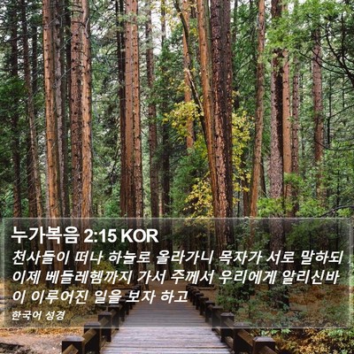 누가복음 2:15 KOR Bible Verse Image