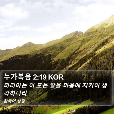 누가복음 2:19 KOR Bible Verse Image