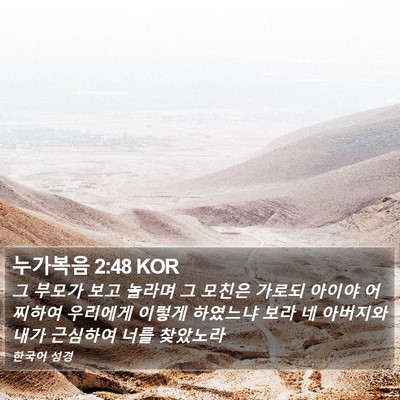 누가복음 2:48 KOR Bible Verse Image