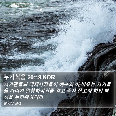 누가복음 20:19 KOR Bible Verse Image