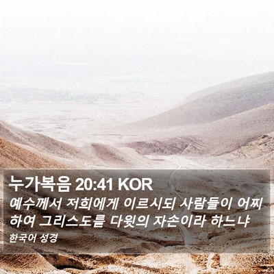 누가복음 20:41 KOR Bible Verse Image