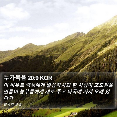 누가복음 20:9 KOR Bible Verse Image