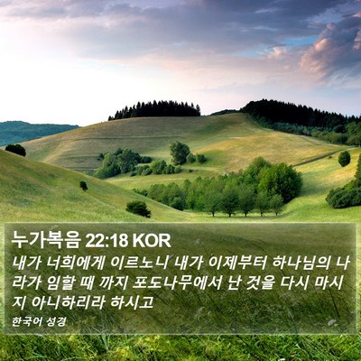 누가복음 22:18 KOR Bible Verse Image