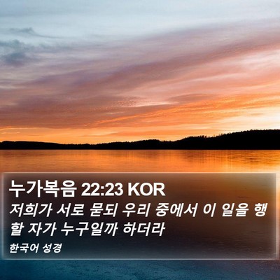 누가복음 22:23 KOR Bible Verse Image