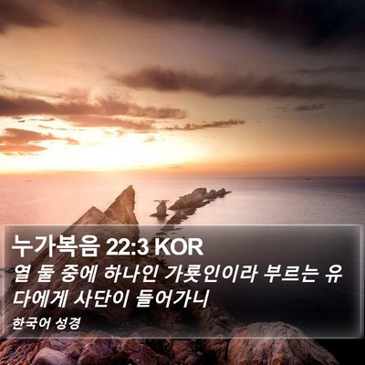 누가복음 22:3 KOR Bible Verse Image