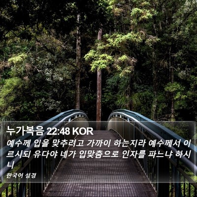 누가복음 22:48 KOR Bible Verse Image