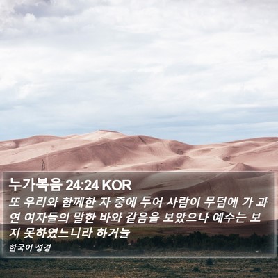 누가복음 24:24 KOR Bible Verse Image
