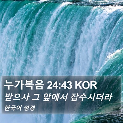 누가복음 24:43 KOR Bible Verse Image