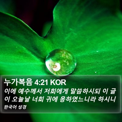 누가복음 4:21 KOR Bible Verse Image