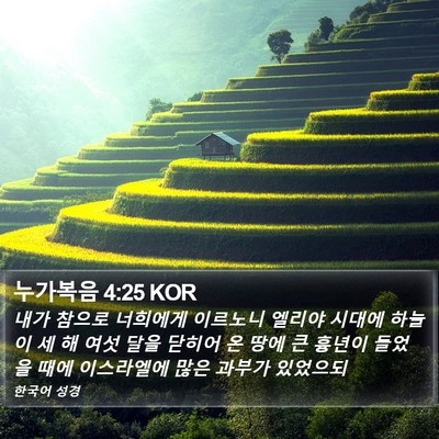 누가복음 4:25 KOR Bible Verse Image