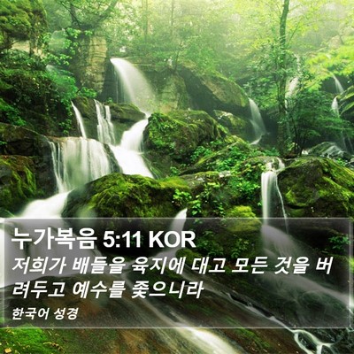 누가복음 5:11 KOR Bible Verse Image