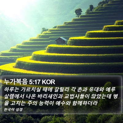 누가복음 5:17 KOR Bible Verse Image
