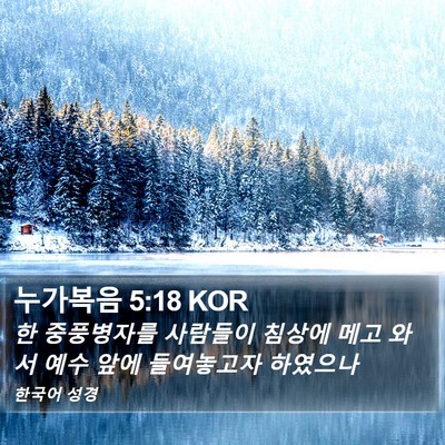 누가복음 5:18 KOR Bible Verse Image