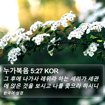 누가복음 5:27 KOR Bible Verse Image