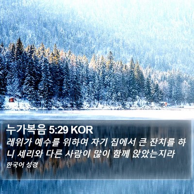 누가복음 5:29 KOR Bible Verse Image